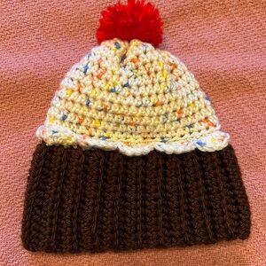 Cute cupcake baby hat